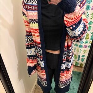 Colorful Old Navy Patterned Women's Sweater